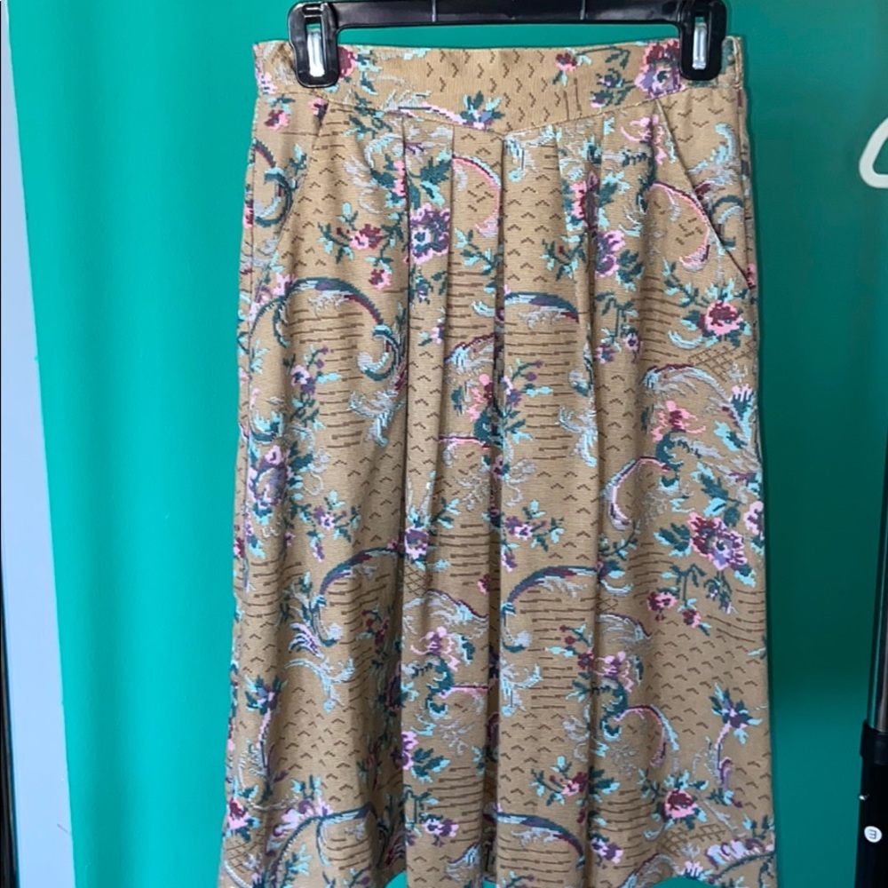 Vintage Union Made floral midi skirt with pockets